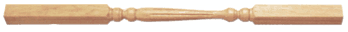 Fluted hand-turned wooden spindle, 900mm