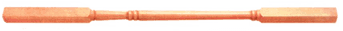 Victorian hand-turned wooden spindle, 900mm